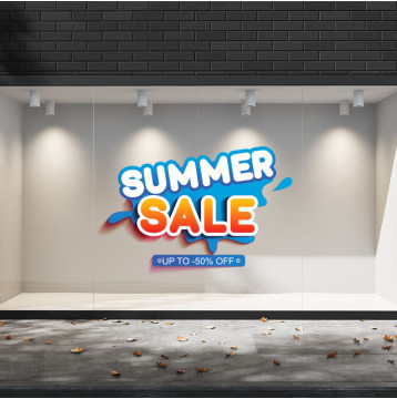 Summer Sales  14 Εκπτωτικά  Αυτοκόλλητα Βιτρίνας 