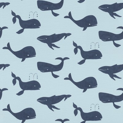 Ταπετσαρία τοίχου Rasch Bambino XVIII  531510 Φάλαινες στον Ωκεανό  10,05x0,53