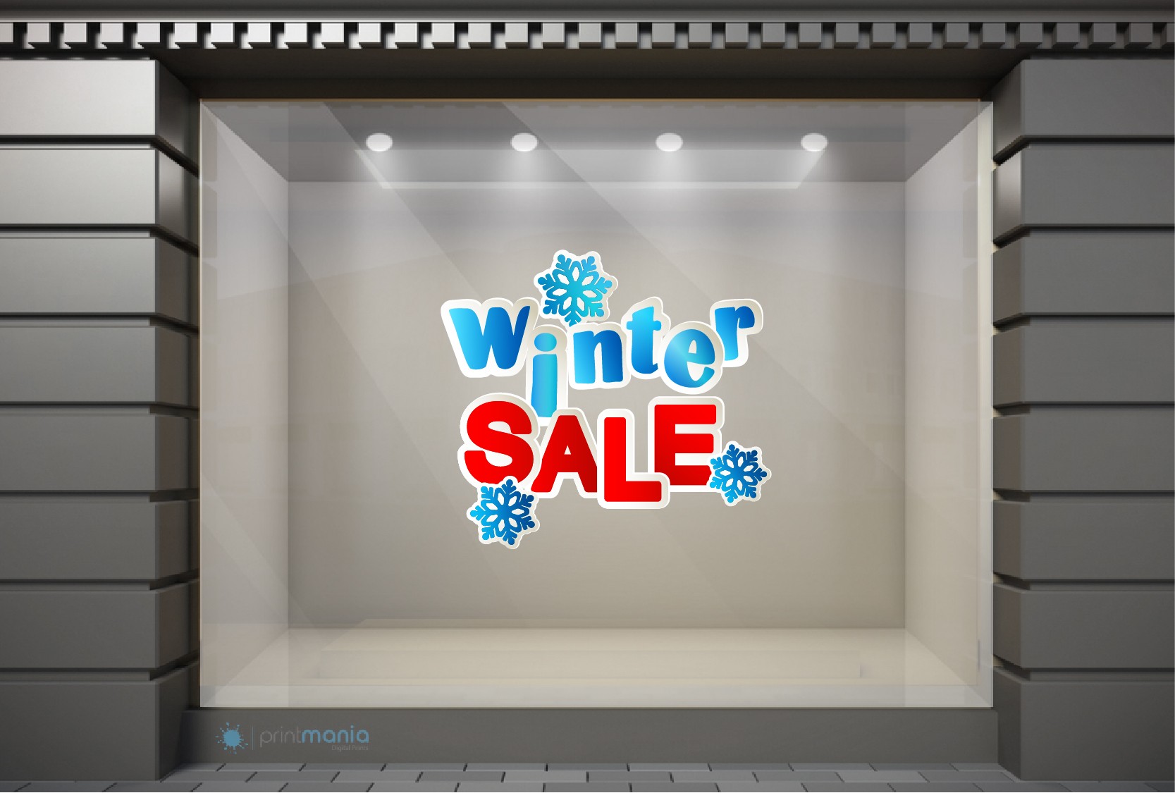 WSL006 Αυτοκόλλητα Βιτρίνας / Τοίχου - Χειμωνιάτικες Εκπτώσεις  Winter Sale