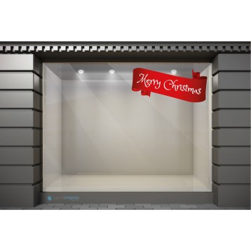 XSM087 Χριστουγεννιάτικα Αυτοκόλλητα Βιτρίνας / Τοίχου - Merry Christmas