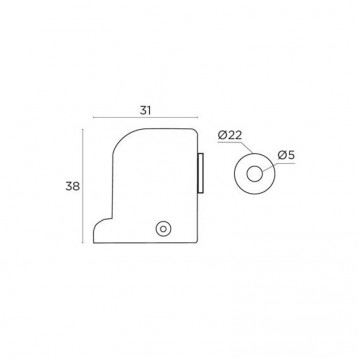 Στοπ Πόρτας Convex 703 σε χρυσό ματ