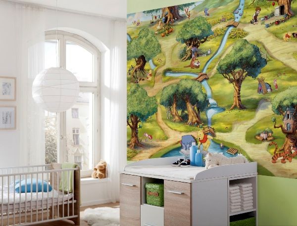 Φωτοταπετσαρία  τοίχου παιδική Wiinie The Pooh DISNEY 254x184cm