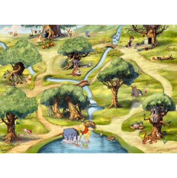 Φωτοταπετσαρία  τοίχου παιδική Wiinie The Pooh DISNEY 254x184cm