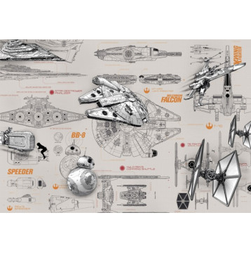 Φωτοταπετσαρία τοίχου παιδική Star Wars 368x254cm