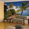 Φωτοταπετσαρία τοίχου Komar 8-885 "Praslin" Παραλία με φοίνικες 368x254cm