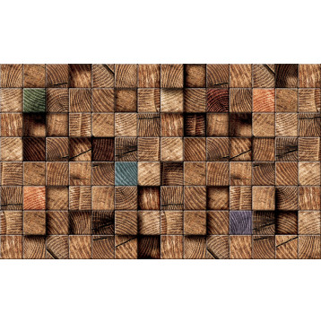 Φωτοταπετσαρία τοίχου 3D Non woven Vlies  WOOD 312x219