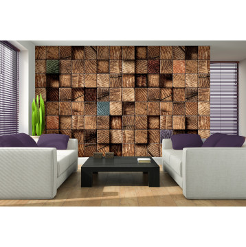 Φωτοταπετσαρία τοίχου 3D Non woven Vlies  WOOD 312x219