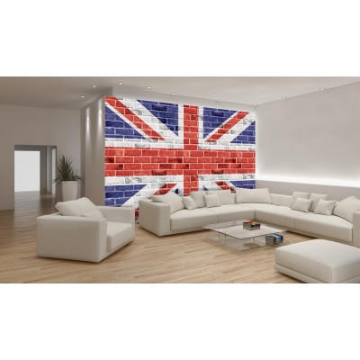 Φωτοταπετσαρία τοίχου Σημαία της Μεγάλης Βρετανίας σε Γκράφιτι 312x219