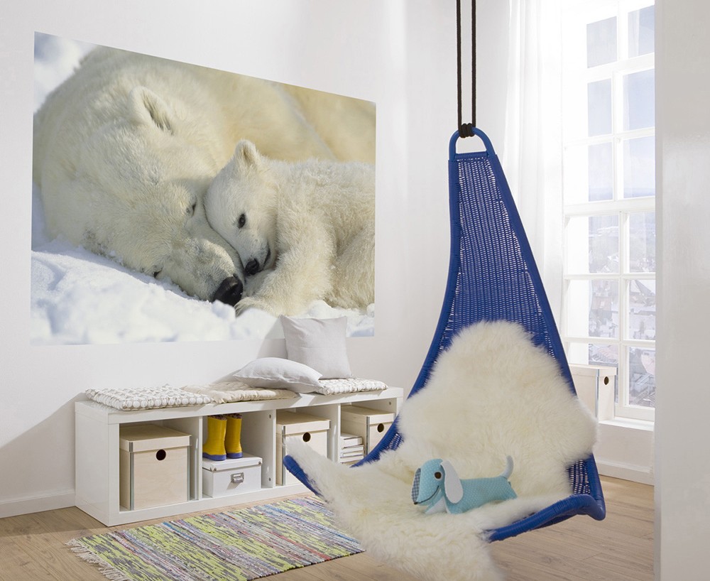 Φωτοταπετσαρία τοίχου National Geographic Komar 1-605 "Polar Bears" 184Χ127cm
