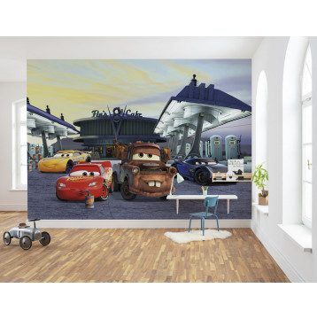 Φωτοταπετσαρία τοίχου παιδική  Komar 8-4101 Cars 3 Station  DISNEY 368x254cm