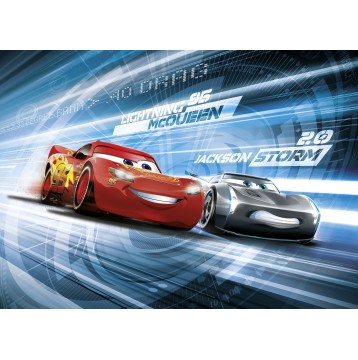 Φωτοταπετσαρία τοίχου παιδική McQueen DISNEY Cars 3 Simulation 254x184cm