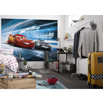 Φωτοταπετσαρία τοίχου παιδική McQueen DISNEY Cars 3 Simulation 254x184cm