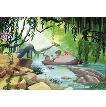 Φωτοταπετσαρία τοίχου παιδική  Komar 8-4106  Jungle book swimming with Baloo  DISNEY 368x254cm