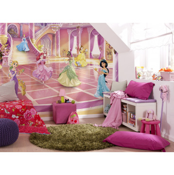 Φωτοταπετσαρία τοίχου παιδική Komar 8-4107 Princess Glitzerparty DISNEY 368x254cm