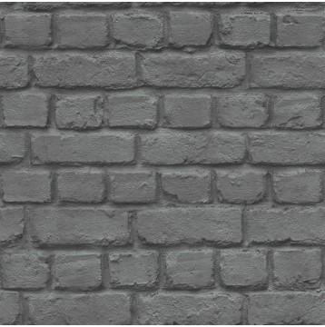 Ταπετσαρία τοίχου Rasch Απομίμηση Τούβλο μαύρο-γκρι  10,05x0,53