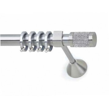 Inox Κουρτινόξυλο Strass One με Swarovski Φ25 160cm