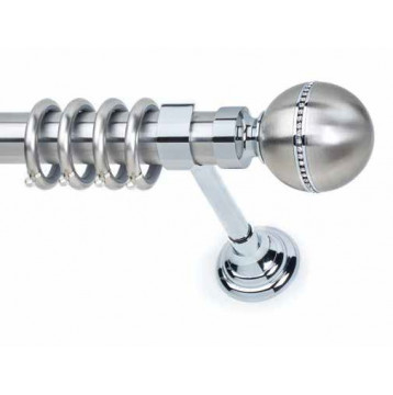 Inox κουρτινόξυλο Venere Strass με Swarovski Φ35 160cm