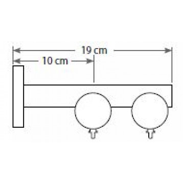 Μεταλλικό Κουρτινόξυλο ILIOS S17 Double Φ25 160cm