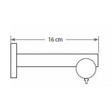 Μεταλλικό Κουρτινόξυλο ILIOS S1 Φ25 160cm