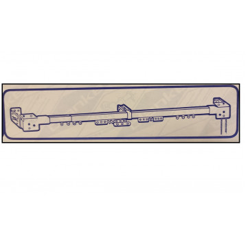 Σιδηρόδρομος αλουμινίου πτυσσόμενος μονός με μηχανισμό λευκός ΟΕΜ