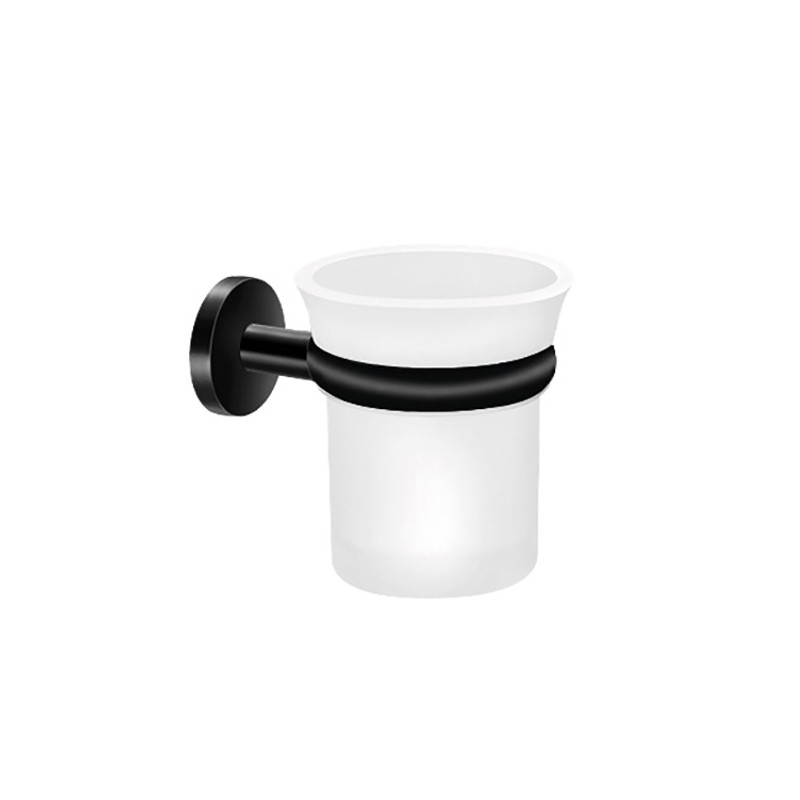 Ποτηροθήκη μπάνιου Twist Sanco 14301-M116 μαύρο ματ 