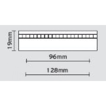 Λαβές επίπλων Viometale 05.57 νίκελ ματ 128mm με κρυσταλλάκια-strass