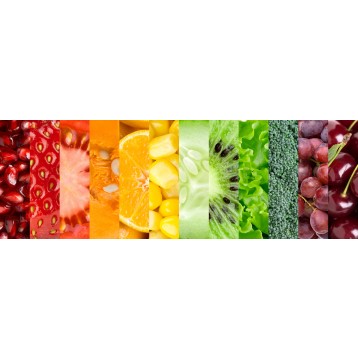 Ρόλερ - Ρολοκουρτίνα Σχέδιο Κουζίνα - Καφές 43 Φρούτα και λαχανικά