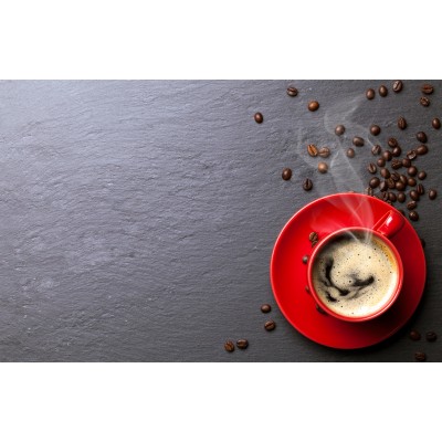 Ρόλερ - Ρολοκουρτίνα Σχέδιο Κουζίνα - Καφές 57 Κόκκινη κούπα
