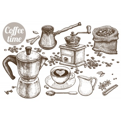 Ρόλερ - Ρολοκουρτίνα Σχέδιο Κουζίνα - Καφές 93