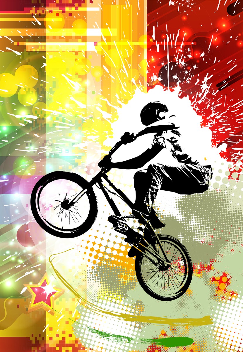 Ρόλερ - Ρολοκουρτίνα Σχέδιο Sports - Αθλητισμός 6 Νεαρός ποδηλάτης
