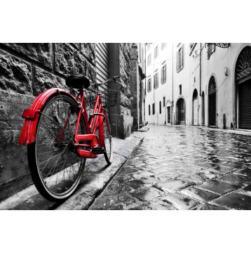 Ταπετσαρία Vintage - Μουσική 8 Ποδήλατο σε πεζόδρομο