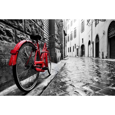 Ταπετσαρία Vintage - Μουσική 8 Ποδήλατο σε πεζόδρομο