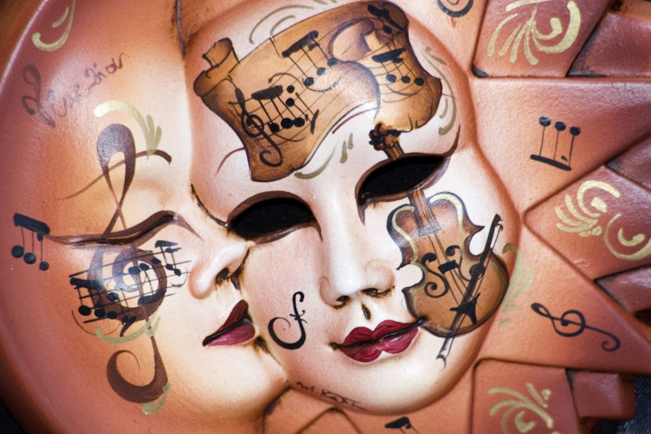 Ρόλερ - Ρολοκουρτίνα Σχέδιο Vintage - Μουσική 17 Μουσικές μάσκες