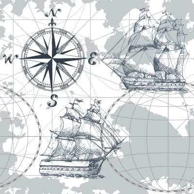 Ρόλερ - Ρολοκουρτίνα Σχέδιο Χάρτες - Πυξίδα - Ρολόγια 13 Χάρτης πλοίων