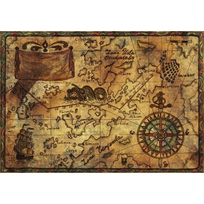 Ταπετσαρία Χάρτες - Πυξίδα - Ρολόγια 22 Πειράτικος χάρτης