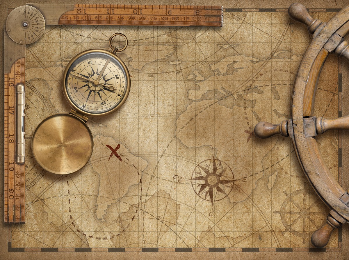 Ρόλερ - Ρολοκουρτίνα Σχέδιο Χάρτες - Πυξίδα - Ρολόγια 25 Χάρτης πλοήγησης