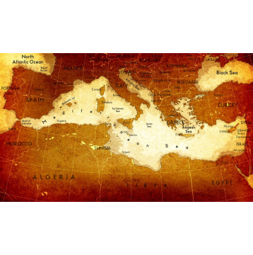 Ταπετσαρία Χάρτες - Πυξίδα - Ρολόγια 27 Μεσόγειος