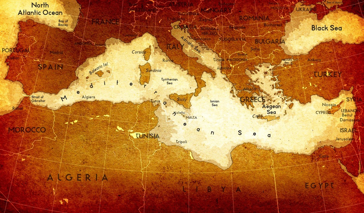 Ρόλερ - Ρολοκουρτίνα Σχέδιο Χάρτες - Πυξίδα - Ρολόγια 27 Μεσόγειος