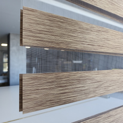 Διπλό ρόλερ Zebra V8 Μπεζ-Καφέ ΖΑ23