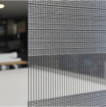 Διπλό ρόλερ Zebra TRB9 Ασημί-Μαύρο με ανάγλυφη μαύρη γραμμή στο δίχτυ ΖΑ17