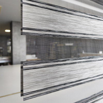 Διπλό ρόλερ Zebra V11 Γκρι-Μαύρη Ρίγα ΖΑ19