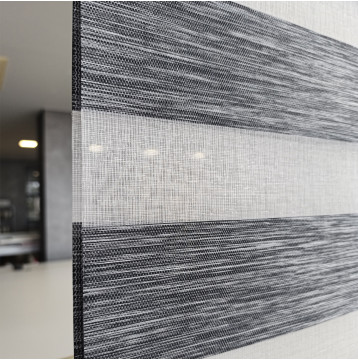 Διπλό ρόλερ Zebra V9 Γκρι-Ασημί με δίχτυ τύπου λινό ΖΑ20