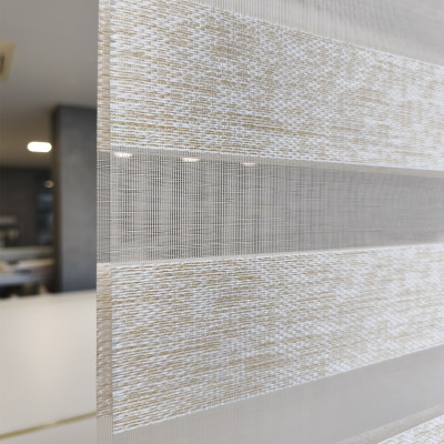 Διπλό ρόλερ Zebra V7 Κρεμ- μπεζ ZA24