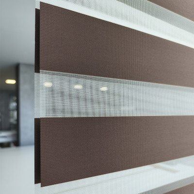 Διπλό ρόλερ Zebra V13 Καφέ ΖΑ7