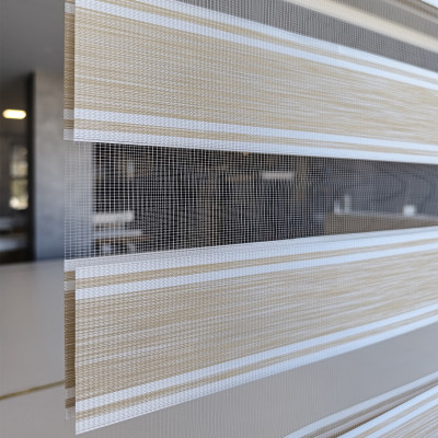 Διπλό ρόλερ Zebra V3 Μπεζ Ρίγα ΖΑ18