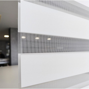 Διπλό ρόλερ Zebra Ελεγχόμενης σκίασης V1 Λευκό ΖΑ1