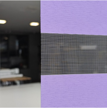 Διπλό ρόλερ Zebra Ελεγχόμενης σκίασης Μωβ ανοικτό ΖΑ10