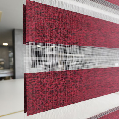 Διπλό ρόλερ Zebra  Μπορντό ΖΑ15