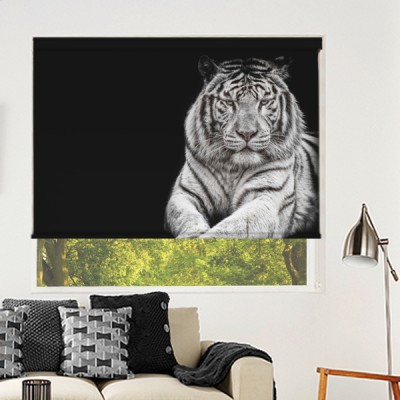Ρόλερ Ολικής Συσκότισης/Blackout AN0023 Ζώα-Λευκή τίγρη