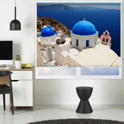 Ρόλερ Ολικής Συσκότισης/Blackout GI0005 Ελληνικά Νησιά-Εκκλησάκι με θέα την θάλασσα
